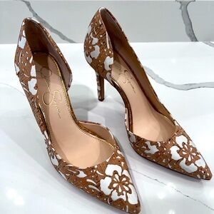 Jessica Simpson Claudette Floral Cork Pump